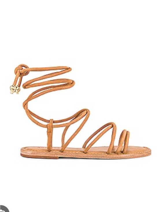 SCHUTZ Shoes - SCHUTZ Magdalena Flat Wrap-Around Sandals in Carmel